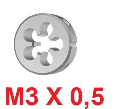 M3 x 0,5 Pafta
