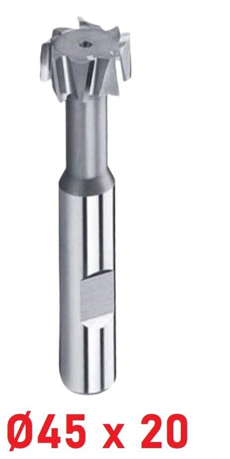Ø45 x 20 mm T - Kanal Freze Çapraz Dişli