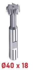 Ø40 x 18 mm T - Kanal Freze Çapraz Dişli