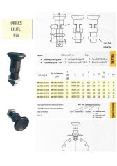 Ø10 M20 x 1,5 İndeks Kilitli Pim