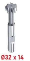Ø32 x 14 mm T - Kanal Freze Çapraz Dişli