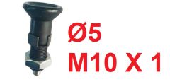 Ø5 M10 x 1 İndeks Kilitli Pim