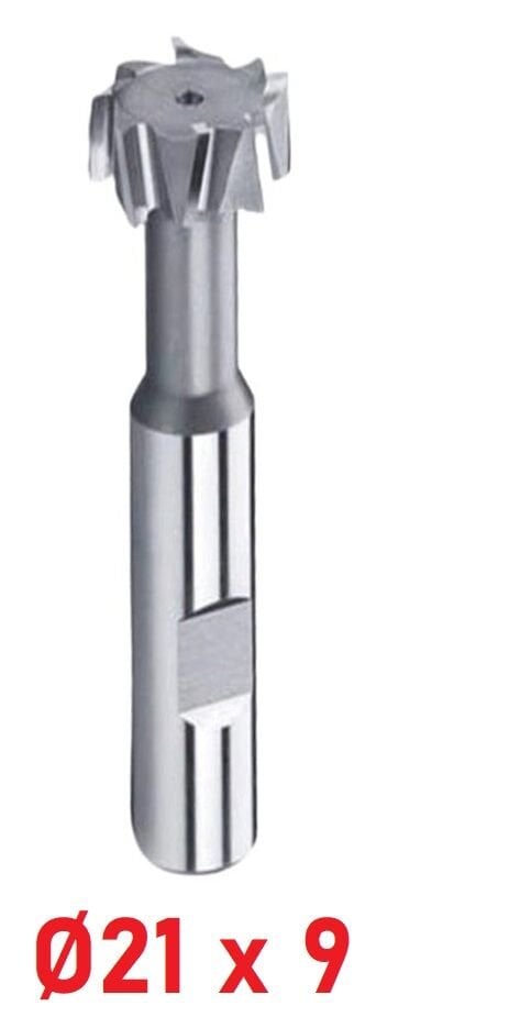Ø21 x 9 mm T - Kanal Freze Çapraz Dişli