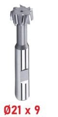 Ø21 x 9 mm T - Kanal Freze Çapraz Dişli