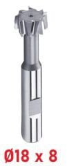 Ø18 x 8 mm T - Kanal Freze Çapraz Dişli