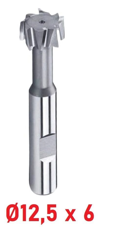 Ø12,5 x 6 mm T - Kanal Freze Çapraz Dişli