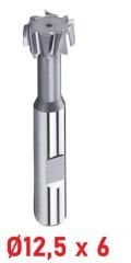 Ø12,5 x 6 mm T - Kanal Freze Çapraz Dişli