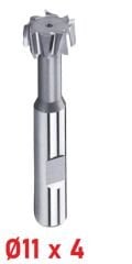 Ø11 x 4 mm T - Kanal Freze Çapraz Dişli
