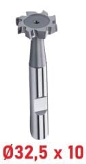 Ø32,5 x 10 mm T - Yarık Freze Çapraz Dişli