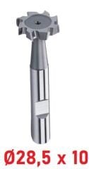 Ø28,5 x 10 mm T - Yarık Freze Çapraz Dişli