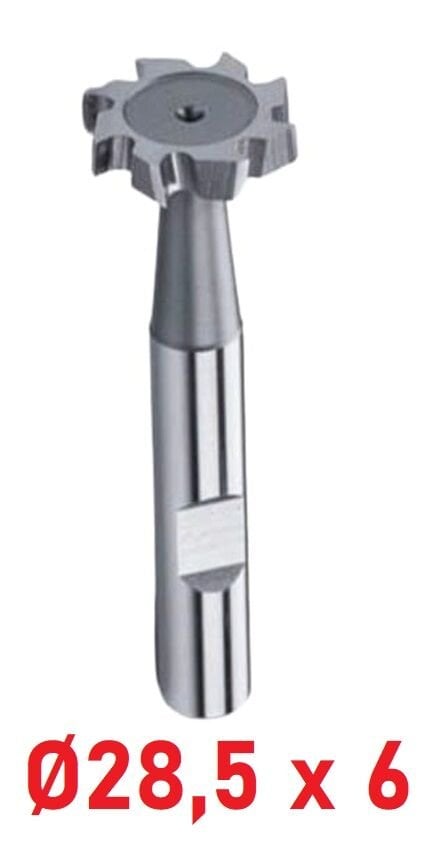 Ø28,5 x 6 mm T - Yarık Freze Çapraz Dişli