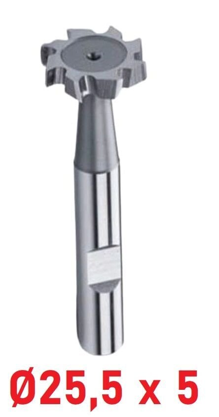 Ø25,5 x 5 mm T - Yarık Freze Çapraz Dişli