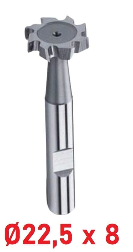 Ø22,5 x 8 mm T - Yarık Freze Çapraz Dişli