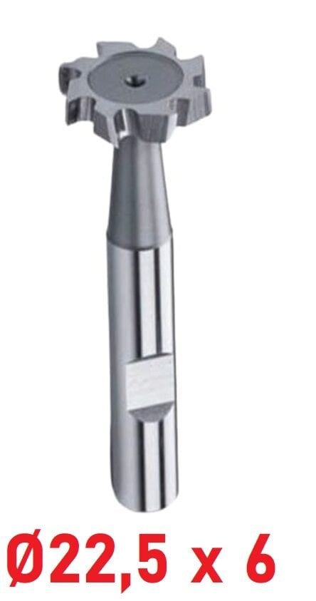 Ø22,5 x 6 mm T - Yarık Freze Çapraz Dişli