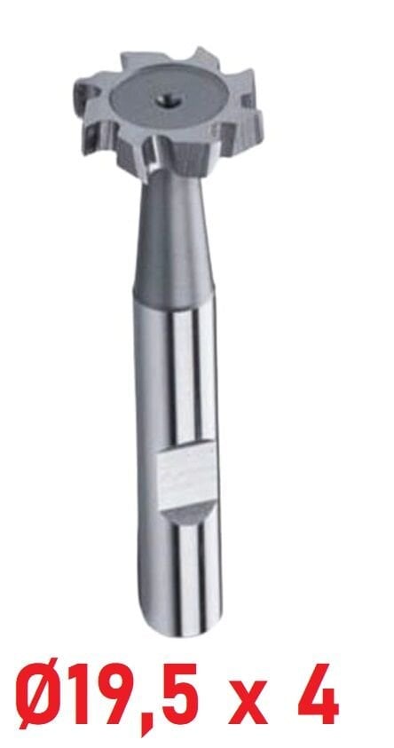 Ø19,5 x 4 mm T - Yarık Freze Çapraz Dişli