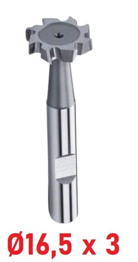 Ø16,5 x 3 mm T - Yarık Freze Çapraz Dişli