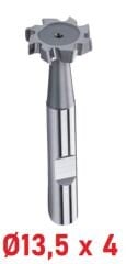 Ø13,5 x 4 mm T - Yarık Freze Çapraz Dişli