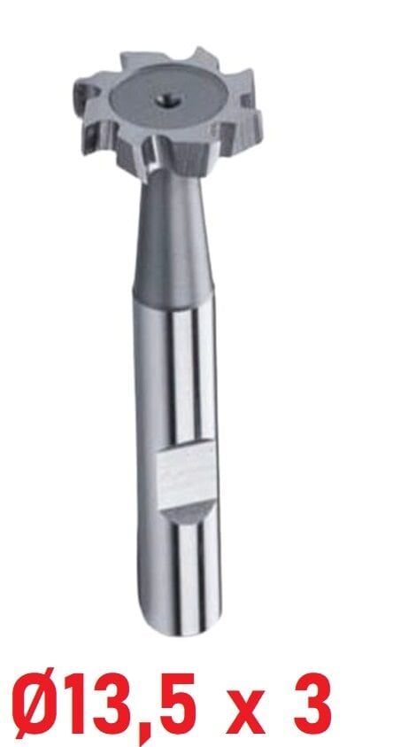 Ø13,5 x 3 mm T - Yarık Freze Çapraz Dişli