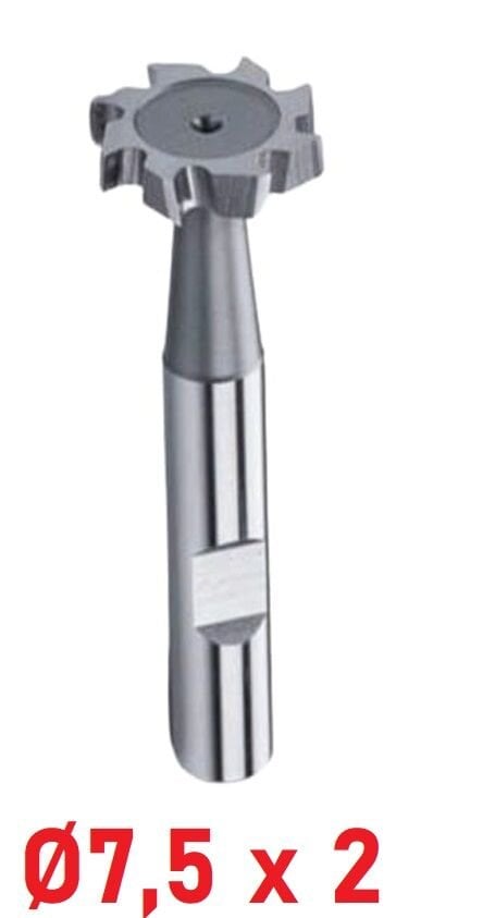 Ø7,5 x 2 mm T - Yarık Freze Düz Dişli