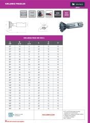 25 x 45 Derece Kırlangıç Freze DIN 1833 A