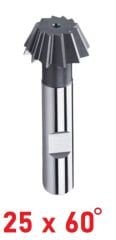 25 x 60 Derece Kırlangıç Freze DIN 1833 B