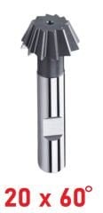 20 x 60 Derece Kırlangıç Freze DIN 1833 B
