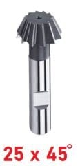 25 x 45 Derece Kırlangıç Freze DIN 1833 B