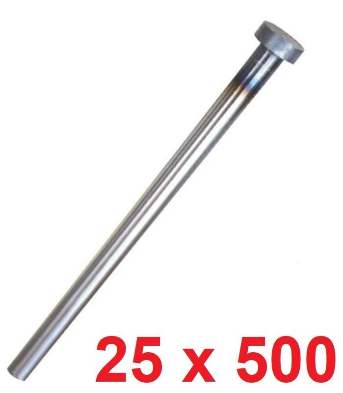 Ø25 x 500 mm Silindir Başlı İtici Pim