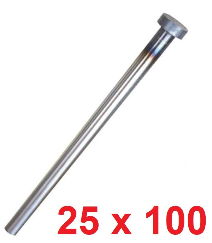 Ø25 x 100 mm Silindir Başlı İtici Pim