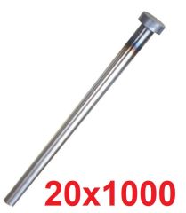 Ø20 x 1000 mm Silindir Başlı İtici Pim
