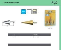Kademeli Saç Delme Matkabı HSS TİN SET