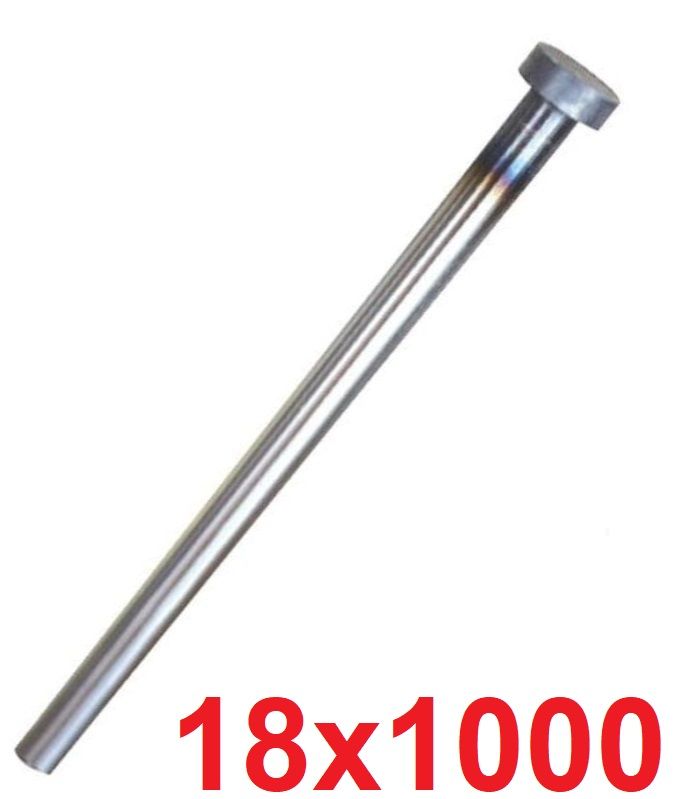 Ø18 x 1000 mm Silindir Başlı İtici Pim