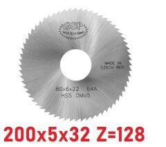 200 x 5 x 32 mm Z=128 Daire Testere HSS DIN1837