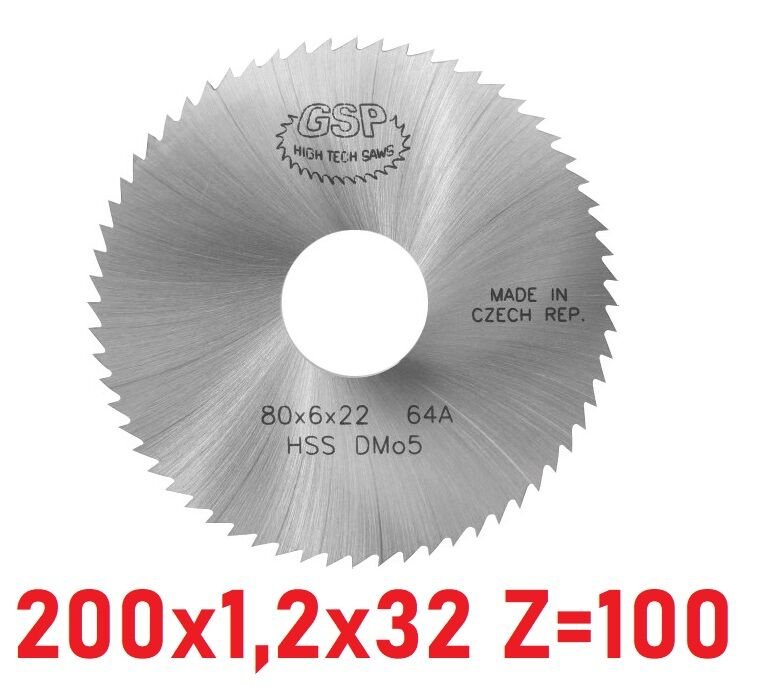 200 x 1,2 x 32 mm Z=100 Daire Testere HSS DIN1837