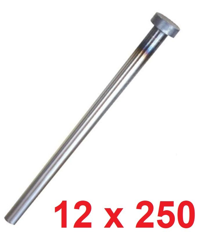 Ø12 x 250 mm Silindir Başlı İtici Pim