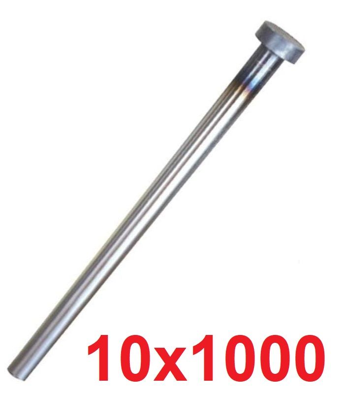 Ø10 x 1000 mm Silindir Başlı İtici Pim