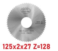 125 x 2 x 27 mm Z=128 Daire Testere HSS DIN1837