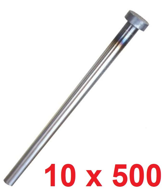 Ø10 x 500 mm Silindir Başlı İtici Pim