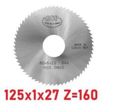 125 x 1 x 27 mm Z=160 Daire Testere HSS DIN1837