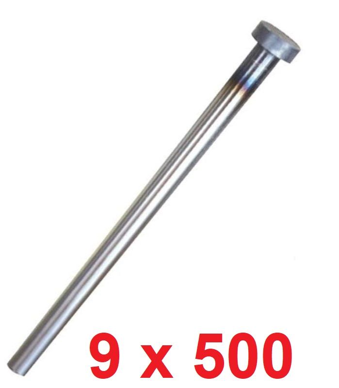 Ø9 x 500 mm Silindir Başlı İtici Pim
