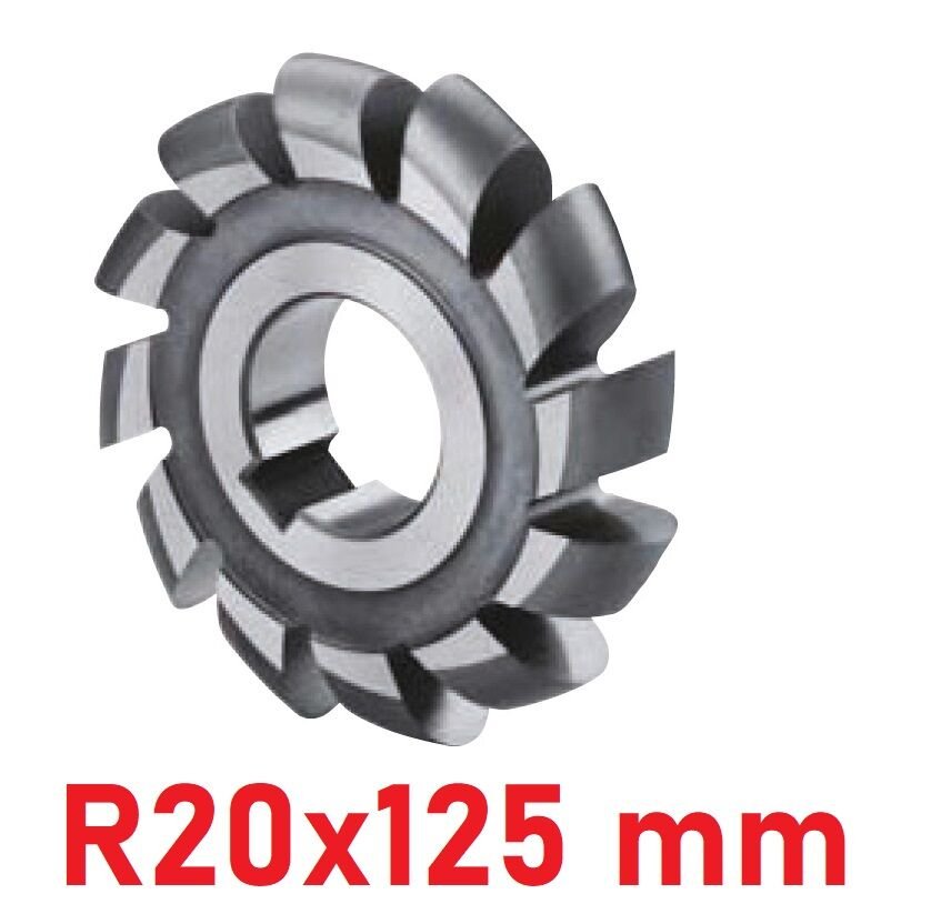 R20x125 mm Dış Bükey  Freze DIN886 Hss