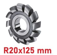 R20x125 mm Dış Bükey  Freze DIN886 Hss