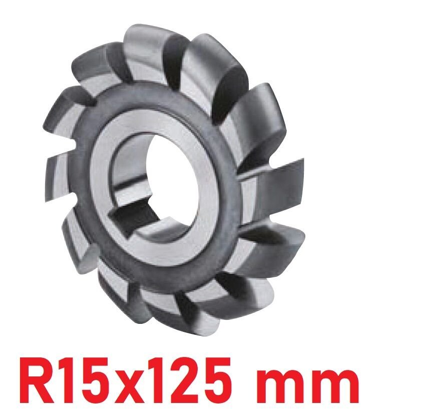 R15x125 mm Dış Bükey Freze DIN886 Hss