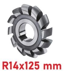R14x125 mm Dış Bükey Freze DIN886 Hss