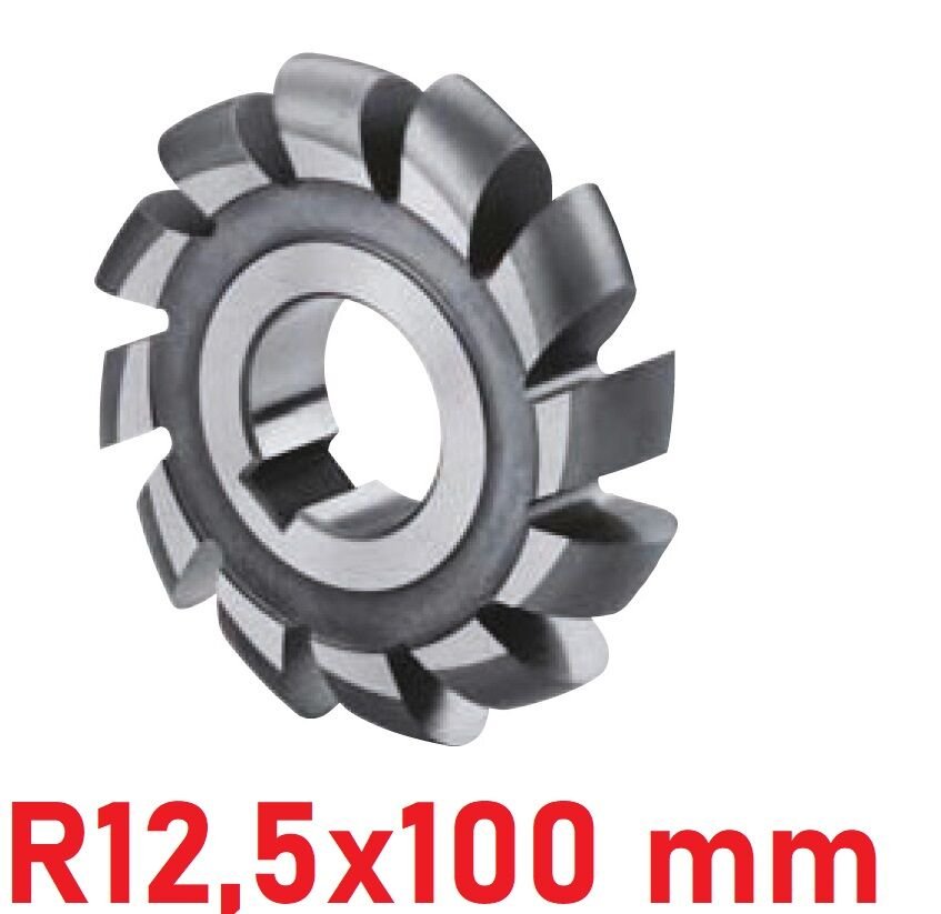 R12,5x100 mm Dış Bükey Freze DIN886 Hss