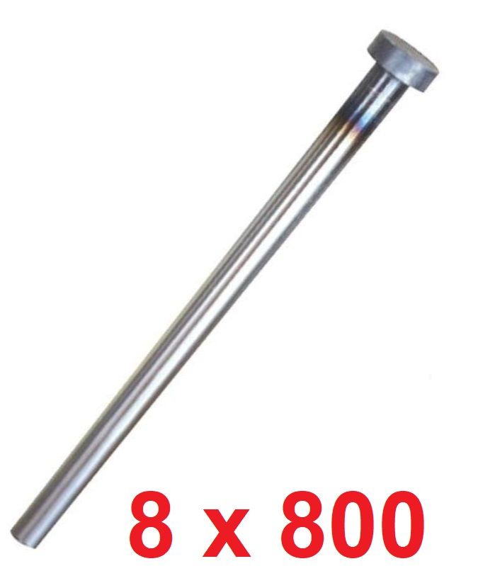 Ø8 x 800 mm Silindir Başlı İtici Pim