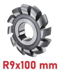 R9x100 mm Dış Bükey Freze DIN886 Hss