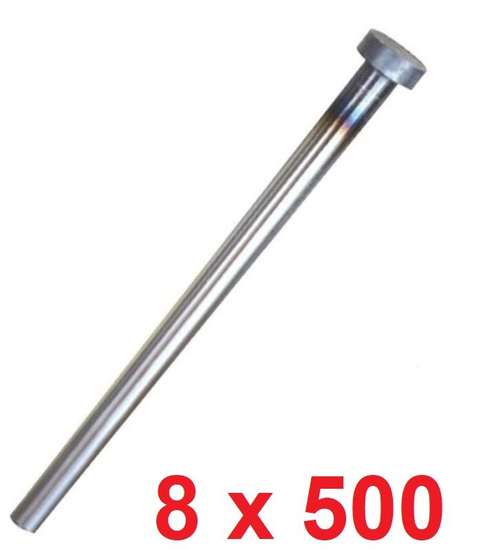Ø8 x 500 mm Silindir Başlı İtici Pim