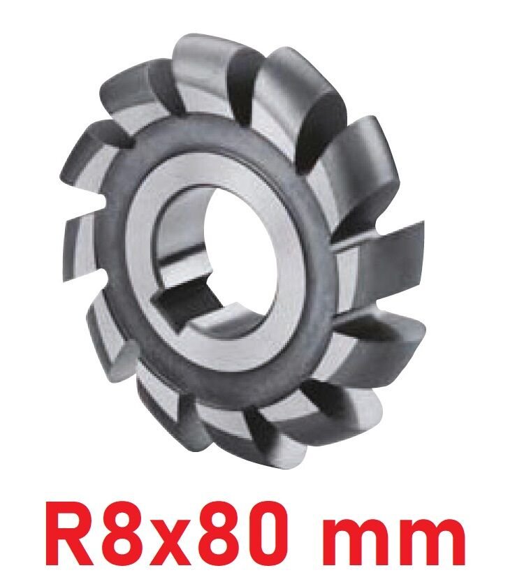 R8x80 mm Dış Bükey Freze DIN886 Hss