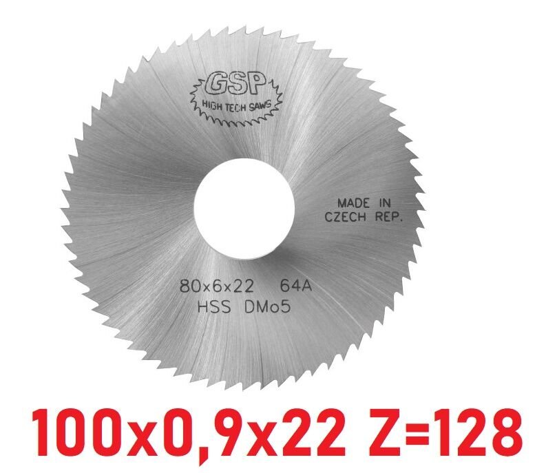 100 x 0,9 x 22 mm Z=128 Daire Testere HSS DIN1837